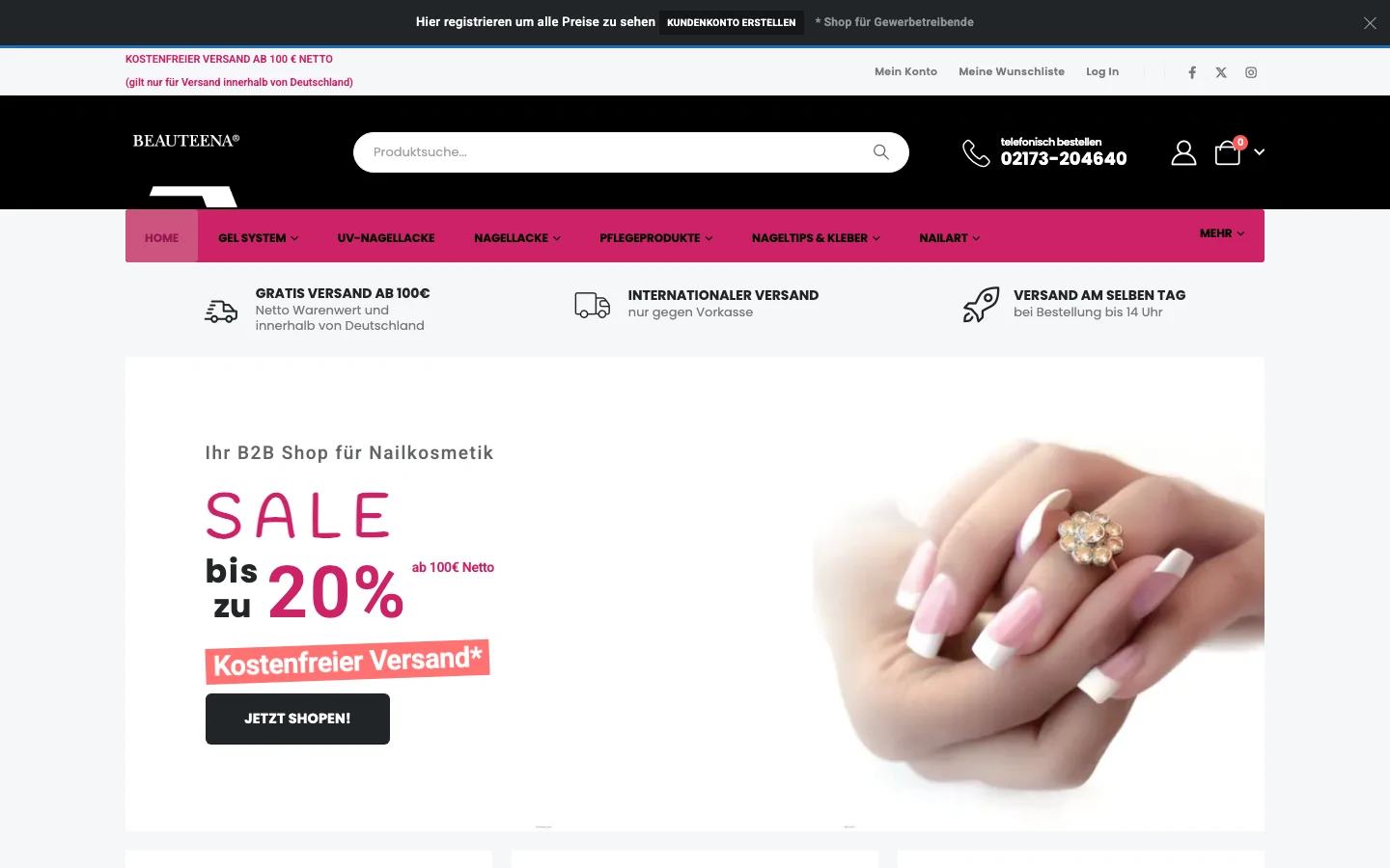 Mockup Beauteena GmbH