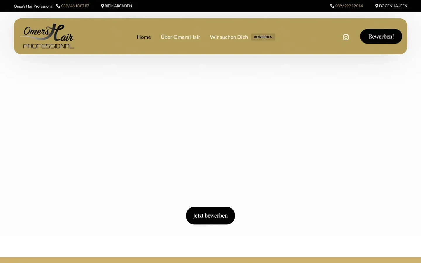 Mockup Jobs bei Omers Hair