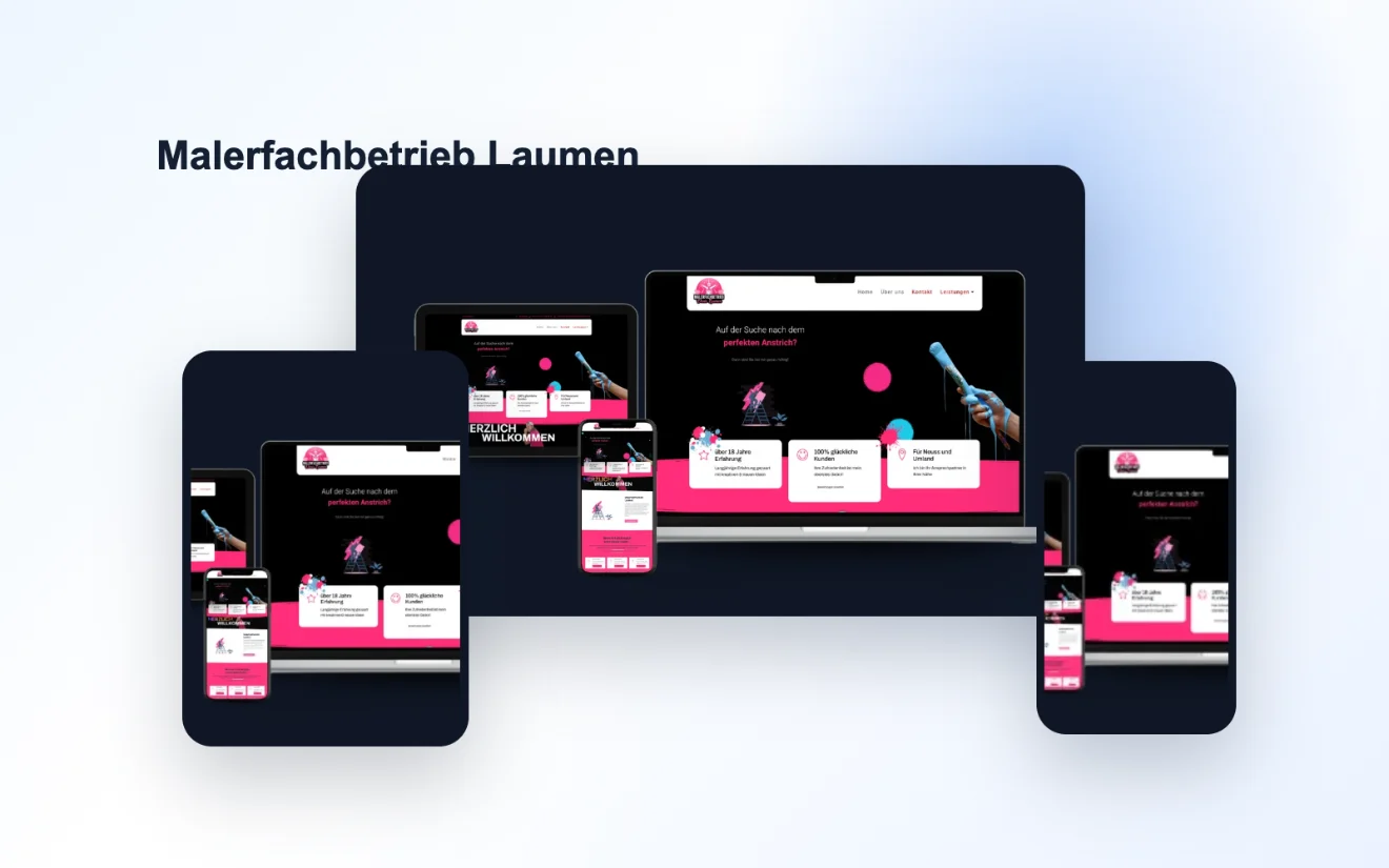 Mockup Malerfachbetrieb Laumen