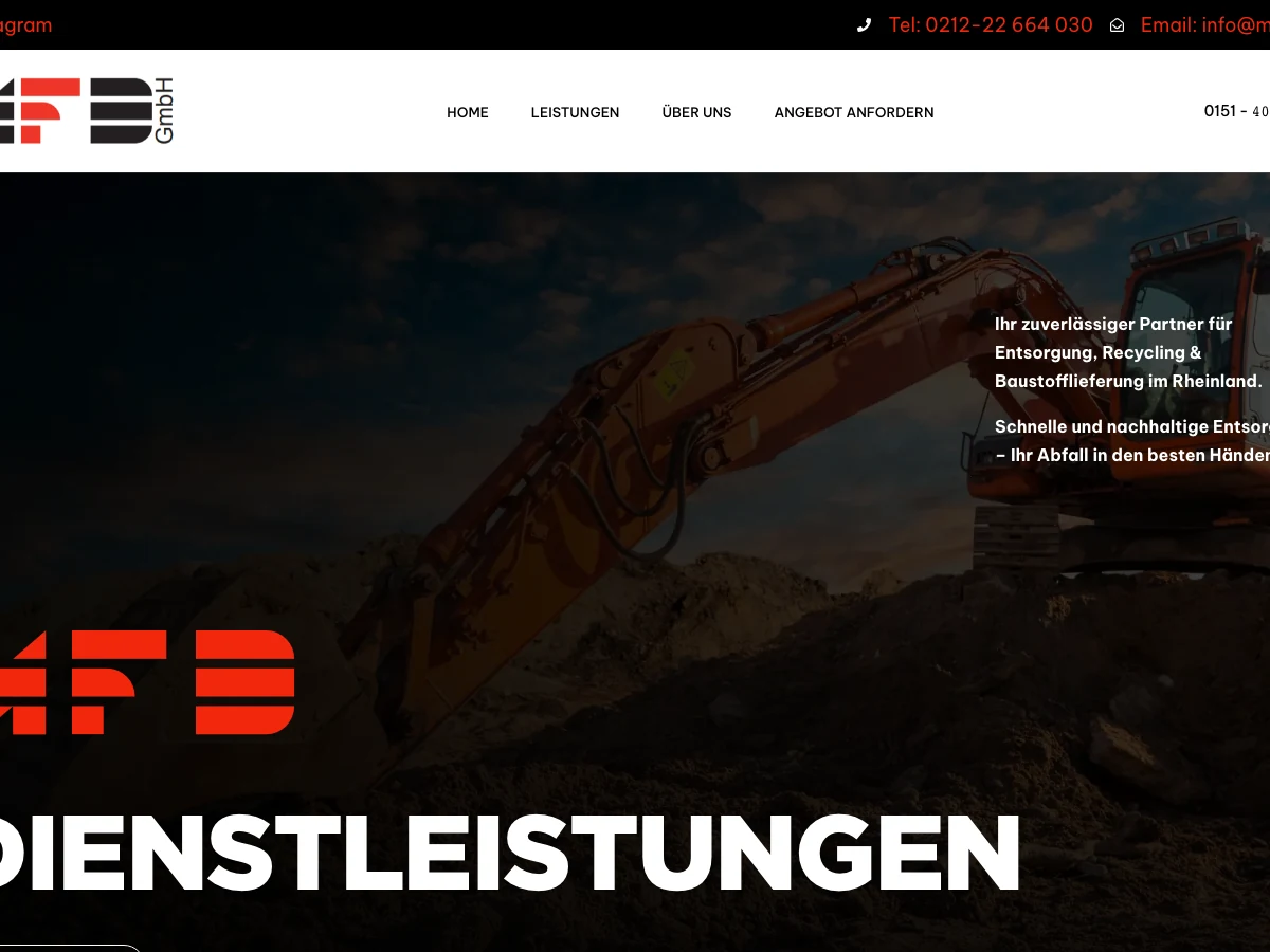 Tablet-Ansicht MFD GmbH